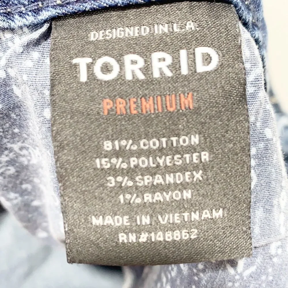 Torrid Distressed Ankle Skinny Jean Light Wash 18 - Picture 10 of 13